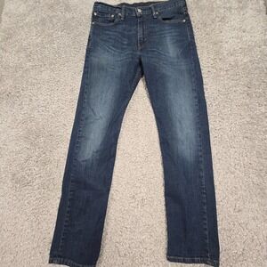 Levis 513 Jeans Mens 31x32 (Fits 30x31) Blue Slim Straight Denim Skater‎ Punk